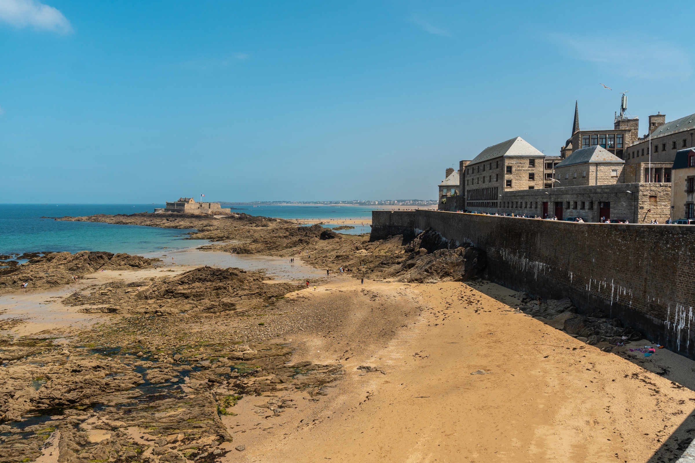 The Grande Plage du Sillon on the Brittany coast at Saint-Malo.